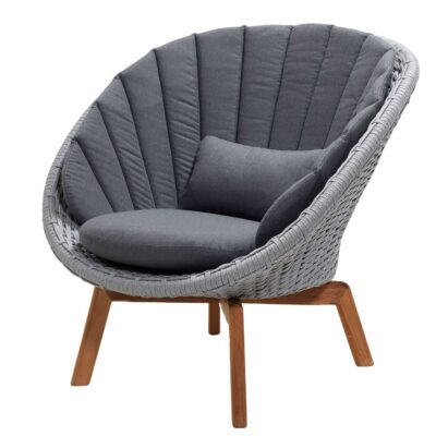 Cane-line Peacock Lounge Chair Soft Rope with Teak Legs