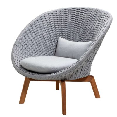 Cane-line Peacock Lounge Chair Soft Rope with Teak Legs