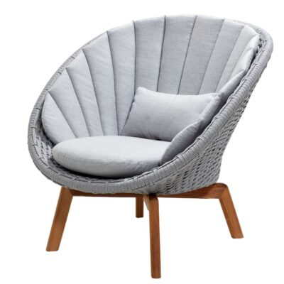 Cane-line Peacock Lounge Chair Soft Rope with Teak Legs