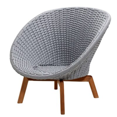 Cane-line Peacock Lounge Chair Soft Rope with Teak Legs