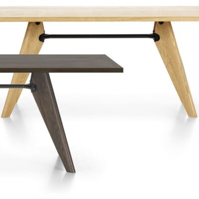 Vitra Dining Table Solvay, Rectangular, Solid Wood-0