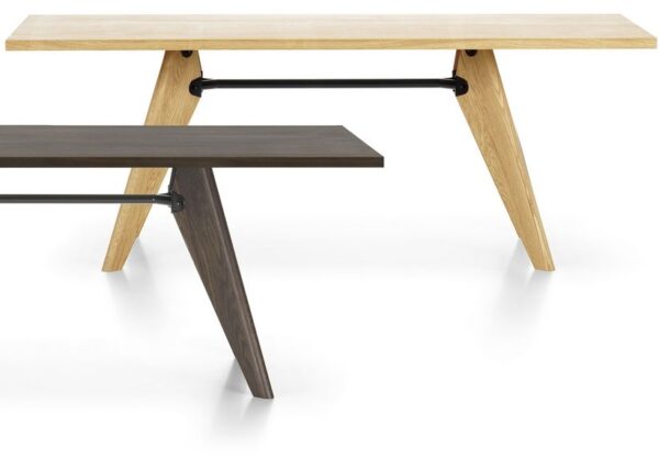 Vitra Dining Table Solvay, Rectangular, Solid Wood-0