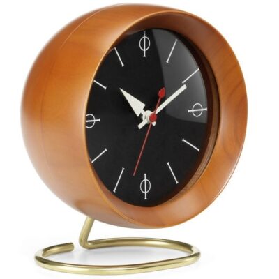 Vitra Chronopak Desk Clock, Brass and Wood-0