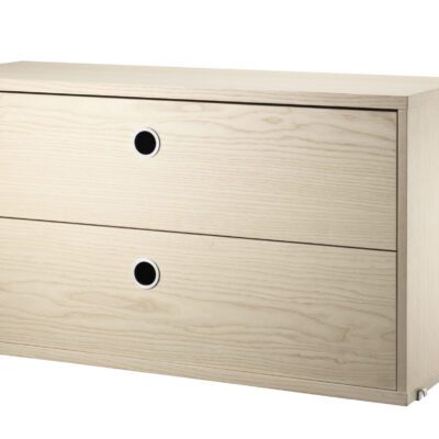 Cabinet with Two Drawers w78 x d30 x h42 cm by String-0