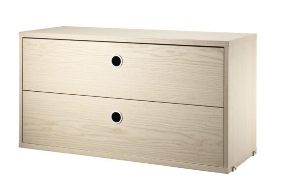 Cabinet with Two Drawers w78 x d30 x h42 cm by String-0