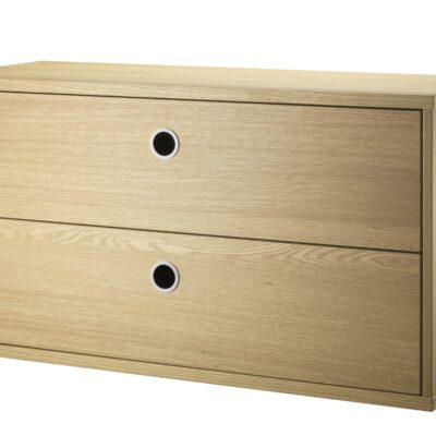 Cabinet with Two Drawers w78 x d30 x h42 cm by String-0