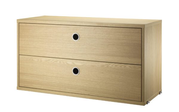 Cabinet with Two Drawers w78 x d30 x h42 cm by String-0