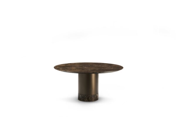 Eforma Cilindro Fixed Dining Round in Glass, Ceramic, Wood or Marble