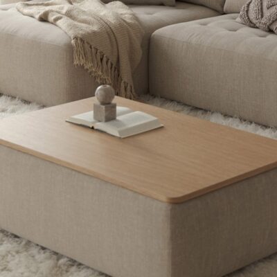 Sits Cleo Footstool with Box and Veneer Top