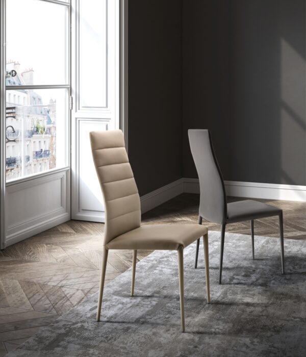 Eforma Altea Chair Upholstered with Metal Frame, Finishing either Stiched or Unstiched