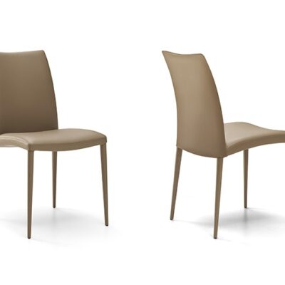 Eforma Asia Chair Upholstered with Metal Frame, In Low or High Back