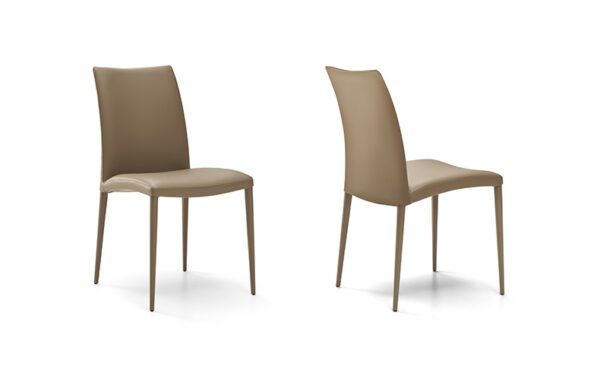 Eforma Asia Chair Upholstered with Metal Frame, In Low or High Back