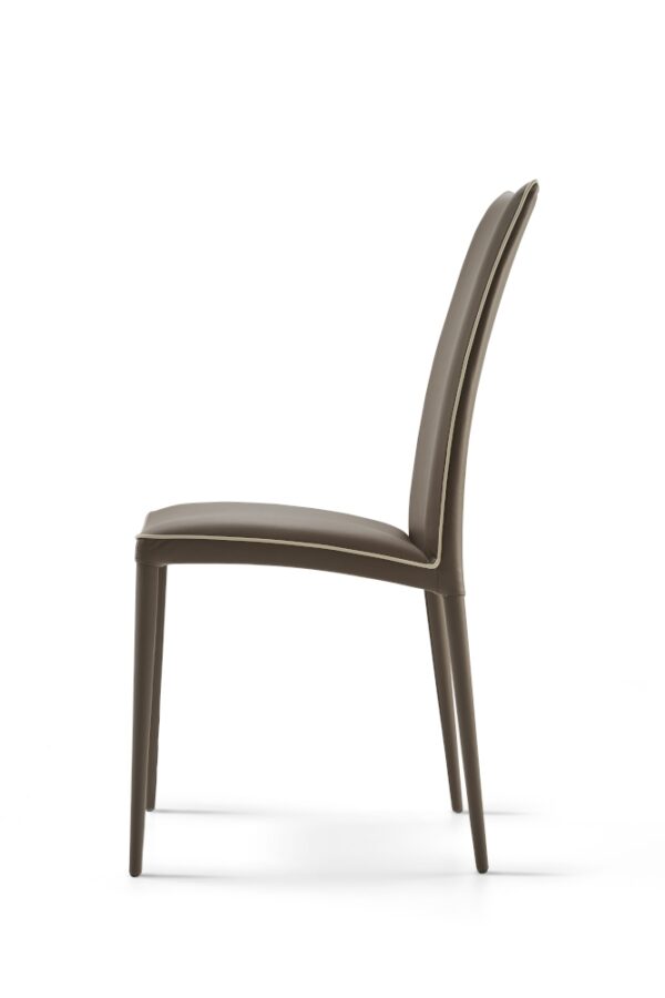 Eforma Asia Chair Upholstered with Metal Frame, In Low or High Back