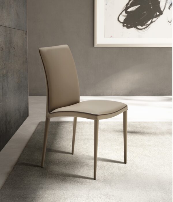 Eforma Asia Chair Upholstered with Metal Frame, In Low or High Back