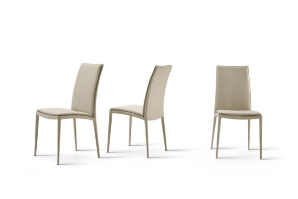 Eforma Asia Chair Upholstered with Metal Frame, In Low or High Back