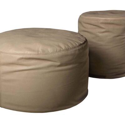 Sits Fatty Pouf in Leather, Square, Round-68388