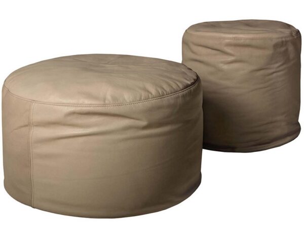 Sits Fatty Pouf in Leather, Square, Round-68388