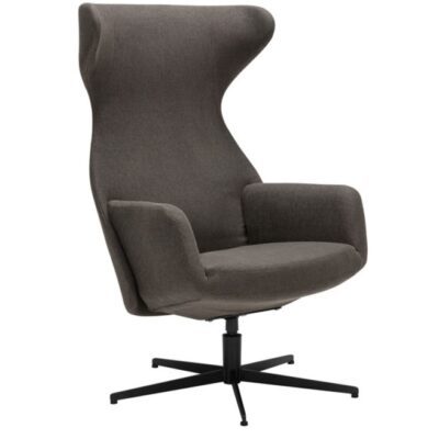 Sits Isa Relax Chair with Lean Backrest and Swivel Base, Fabric, Leather-68429