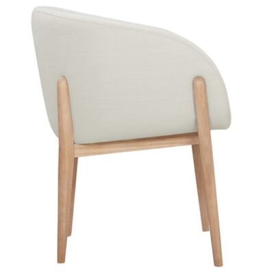 SITS Jenny Bistro Chair, Fabric, Leather Upholstery, Solid Wood Legs-68447