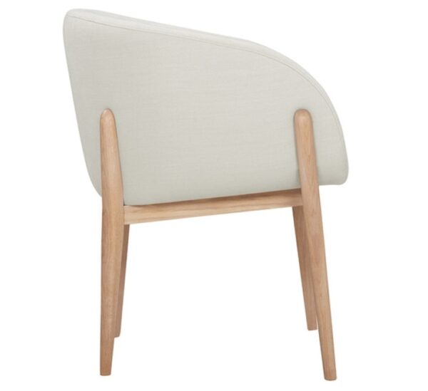 SITS Jenny Bistro Chair, Fabric, Leather Upholstery, Solid Wood Legs-68447