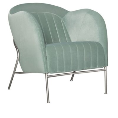 SITS Mini Armchair, Fabric, Leather Upholstery, Metal Frame-68531