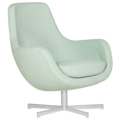 SITS Stefani Armchair with Tilt Mechanism, Fabric, Leather Upholstery, Metal Frame-68602