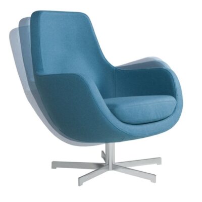 SITS Stefani Armchair with Tilt Mechanism, Fabric, Leather Upholstery, Metal Frame-68606