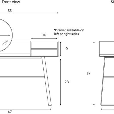 Sangiacomo Segreto Dressing Vanity Makeup Table