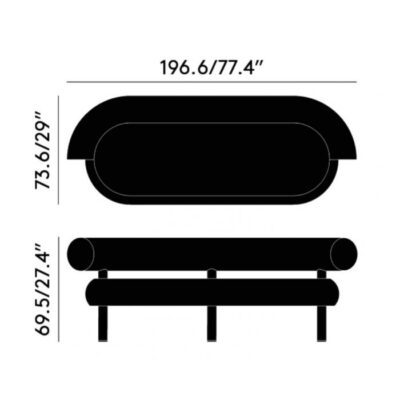 Tom Dixon Fat 3-Seater Sofa with Arms