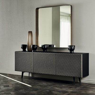 Cattelan Italia Absolut Sideboard, 2 or 3 door, lacquered wood, quilted in synthetic leather or soft leather-71639