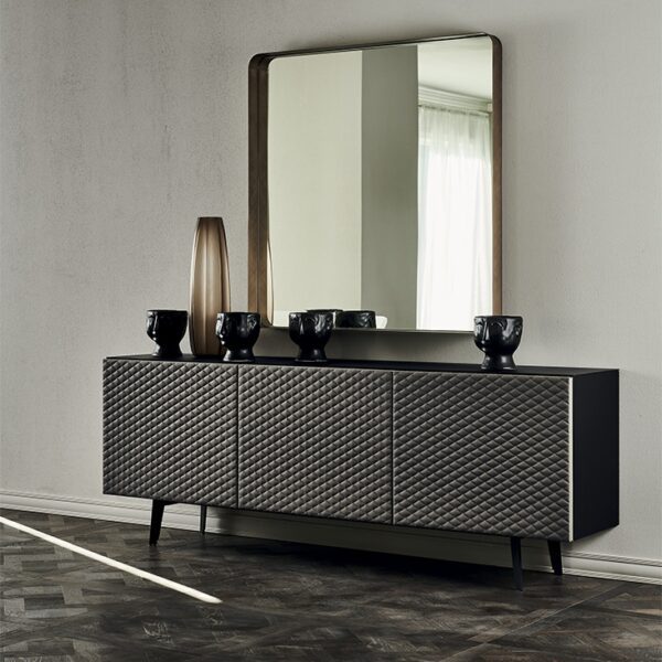 Cattelan Italia Absolut Sideboard, 2 or 3 door, lacquered wood, quilted in synthetic leather or soft leather-71639