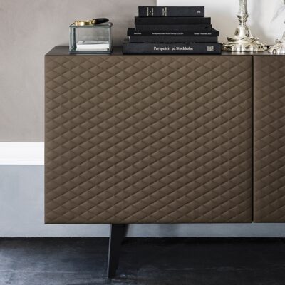 Cattelan Italia Absolut Sideboard, 2 or 3 door, lacquered wood, quilted in synthetic leather or soft leather-71641