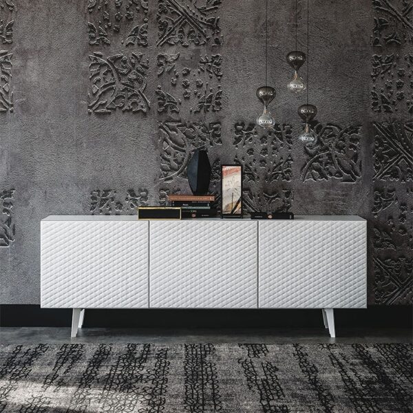 Cattelan Italia Absolut Sideboard, 2 or 3 door, lacquered wood, quilted in synthetic leather or soft leather-71643