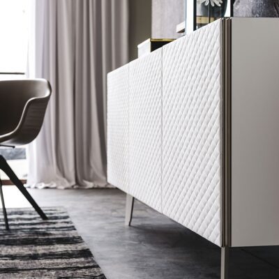 Cattelan Italia Absolut Sideboard, 2 or 3 door, lacquered wood, quilted in synthetic leather or soft leather-71644