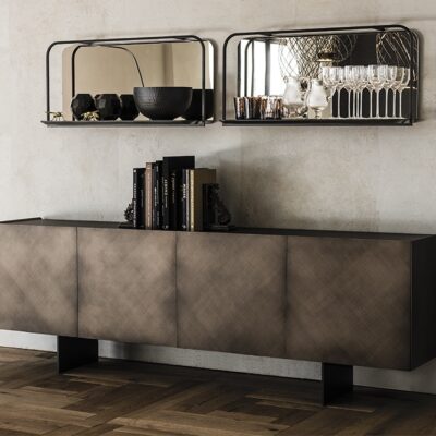 Cattelan Italia Arizona Sideboard, 2 or 3 or 4 door, Brushed Bronze or Brushed Grey