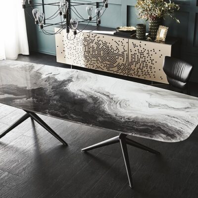 Cattelan Italia ATLANTIS Crystalart Dining Table, rectangular, shaped-70436