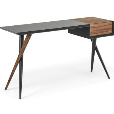 Cattelan Italia Batik Desk, graphite, white, Canaletto walnut-71061