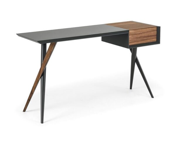 Cattelan Italia Batik Desk, graphite, white, Canaletto walnut-71061