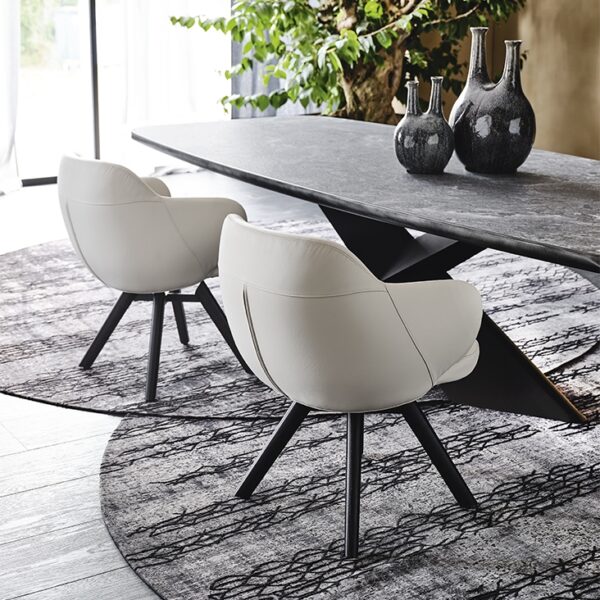 Cattelan Italia Bombe Swiveling Chair, fabric, synthetic nubuck, synthetic leather, soft leather-71355