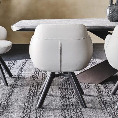 Cattelan Italia Bombe Swiveling Chair, fabric, synthetic nubuck, synthetic leather, soft leather-71357