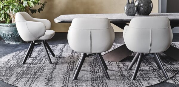 Cattelan Italia Bombe Swiveling Chair, fabric, synthetic nubuck, synthetic leather, soft leather-71357