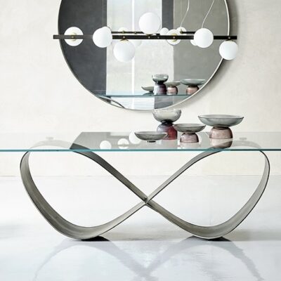 Cattelan Italia Butterfly Glass Dining Table, rectangular, shaped-70474