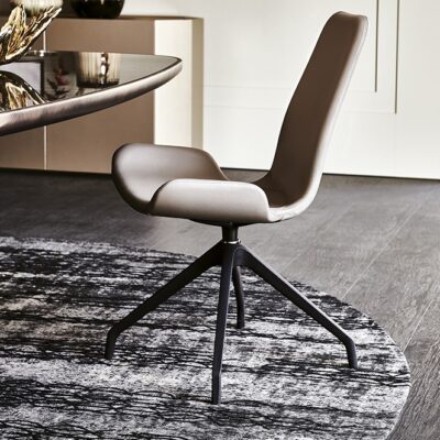 Cattelan Italia Flamingo Swivelling Chair, fabric, synthetic nubuck, micro nubuck, synthetic leather, soft leather-0