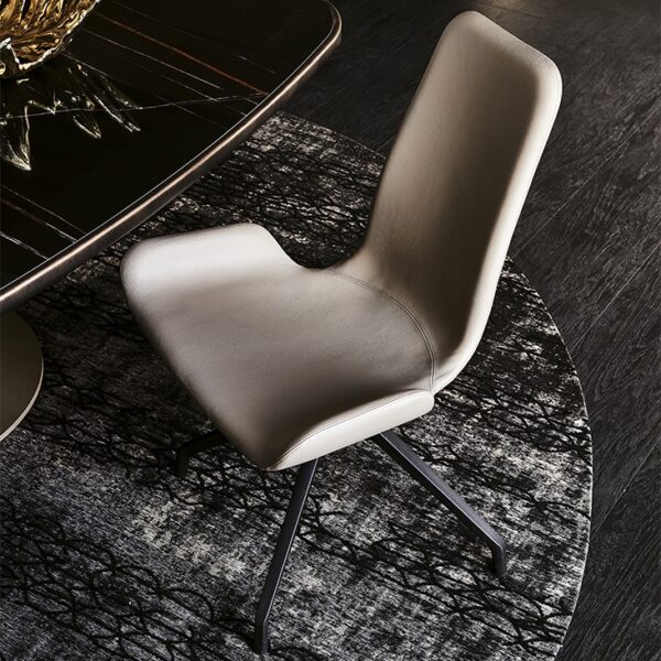 Cattelan Italia Flamingo Swivelling Chair, fabric, synthetic nubuck, micro nubuck, synthetic leather, soft leather-71391