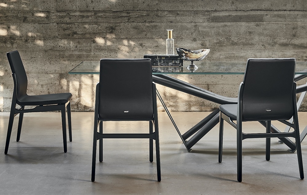 Cattelan Italia Ginevra Dining Chair, fabric, synthetic nubuck, micro nubuck, synthetic leather, soft leather-71397