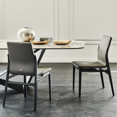 Cattelan Italia Ginevra Dining Chair, fabric, synthetic nubuck, micro nubuck, synthetic leather, soft leather-71398