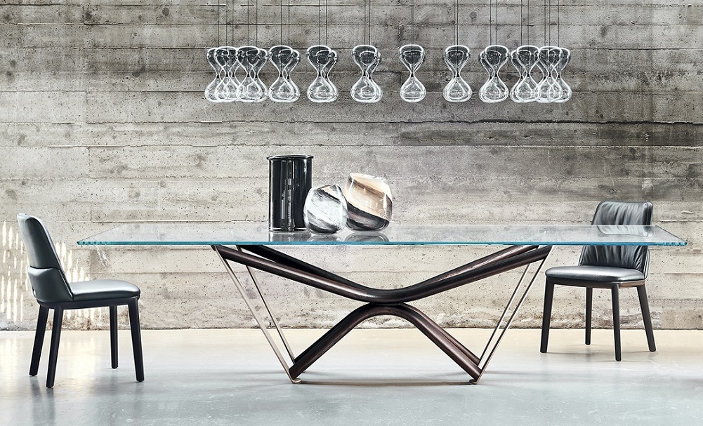 Cattelan Italia Marathon Glass Dining Table, rectangular, shaped-70610