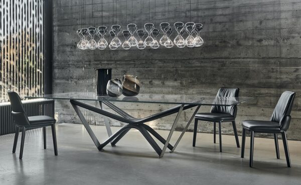 Cattelan Italia Marathon Glass Dining Table, rectangular, shaped-70612