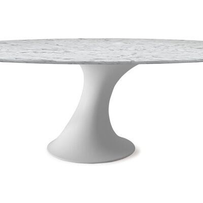 Cattelan Italia Reef Round, Oval, Dining Table, Carrara Marble-70769