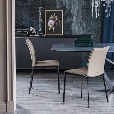 Cattelan Italia Rita Chair, fabric, synthetic nubuck, micro nubuck, synthetic leather, soft leather-71505